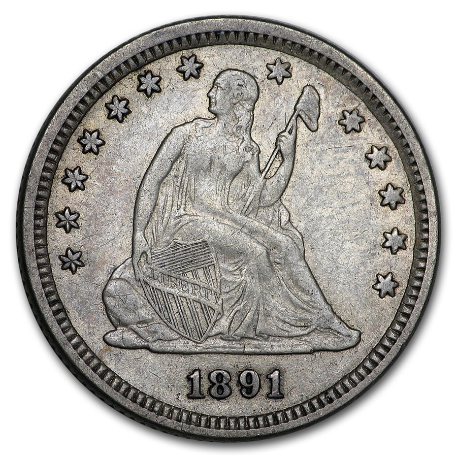 Buy 1891 Liberty Seated Quarter AU | APMEX