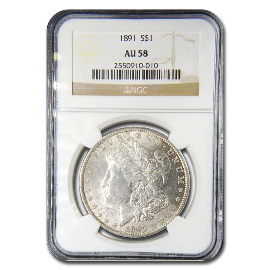 1891 Morgan Dollar AU-58 NGC