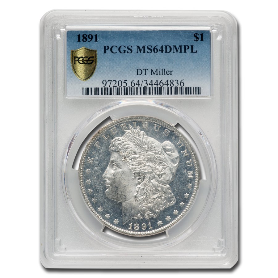 1891 Morgan Dollar DMPL MS-64 PCGS