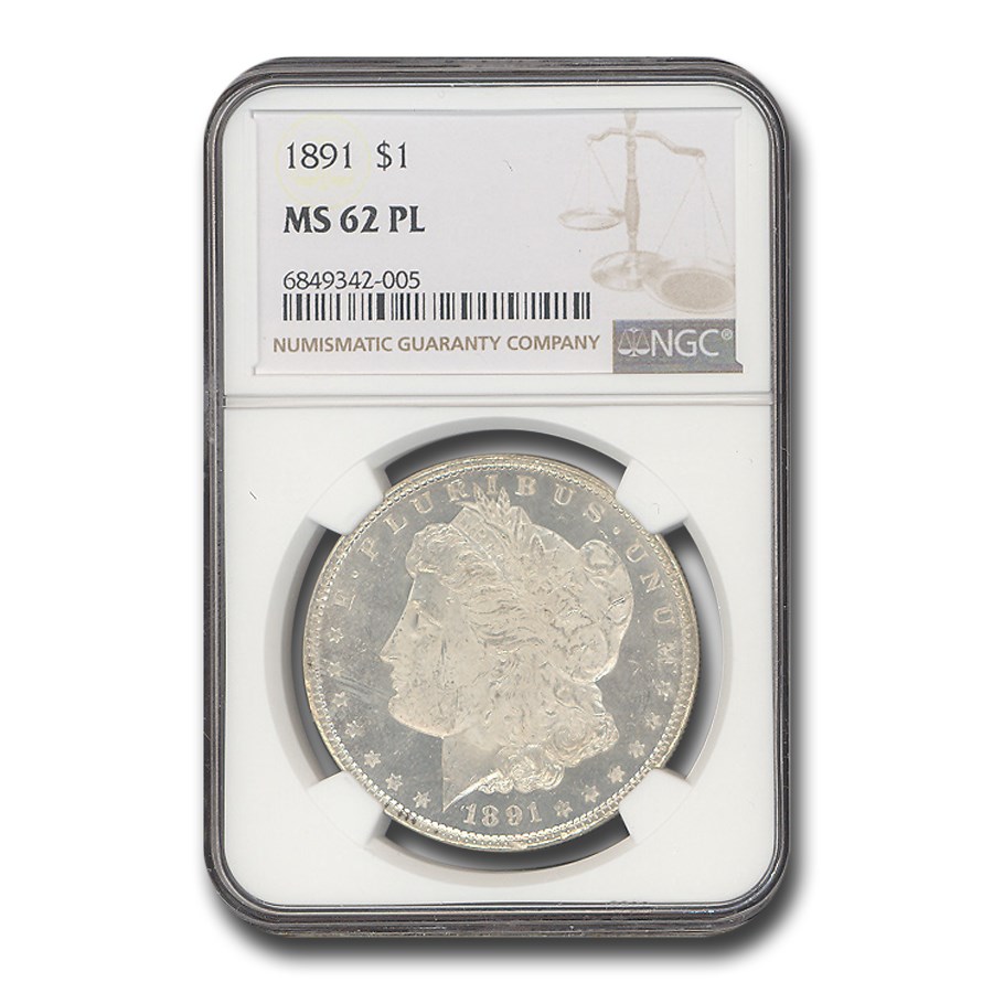 1891 Morgan Dollar MS-62 NGC (PL)