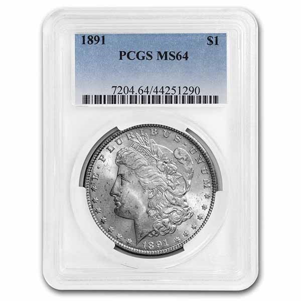 1891 Morgan Dollar MS-64 PCGS