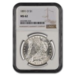 1891-O Morgan Dollar MS-62 NGC