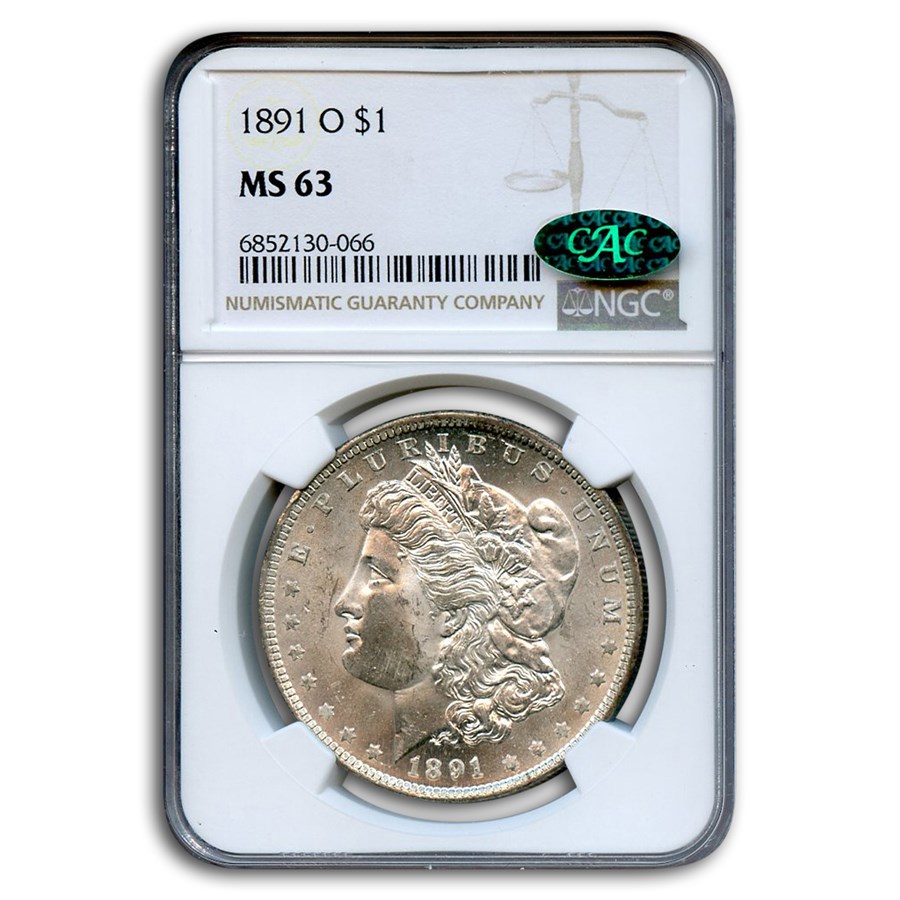 1891-O Morgan Dollar MS-63 NGC CAC