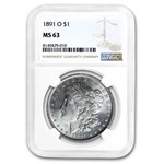 1891-O Morgan Dollar MS-63 NGC