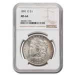 1891-O Morgan Dollar MS-64 NGC