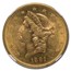 1891-S $20 Liberty Gold Double Eagle AU-58 NGC