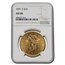 1891-S $20 Liberty Gold Double Eagle AU-58 NGC