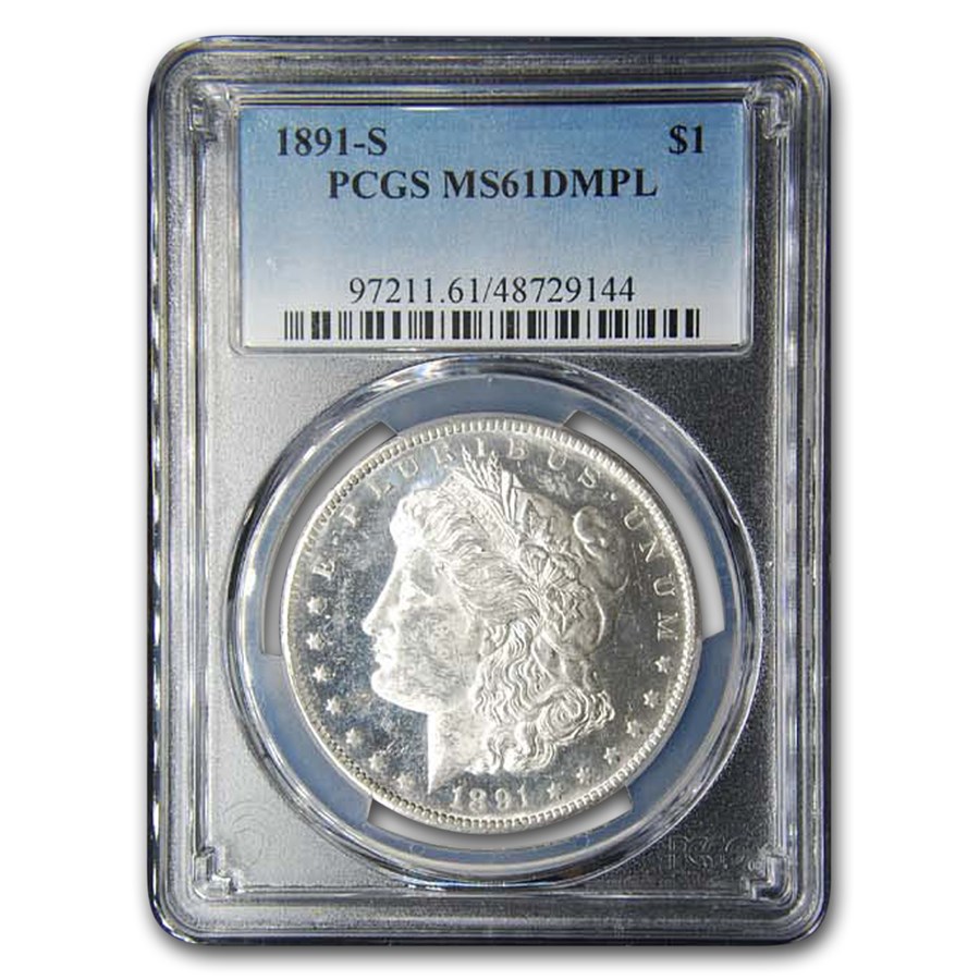 1891-S Morgan Dollar MS-61 PCGS (DMPL)