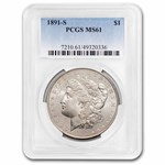 1891-S Morgan Dollar MS-61 PCGS