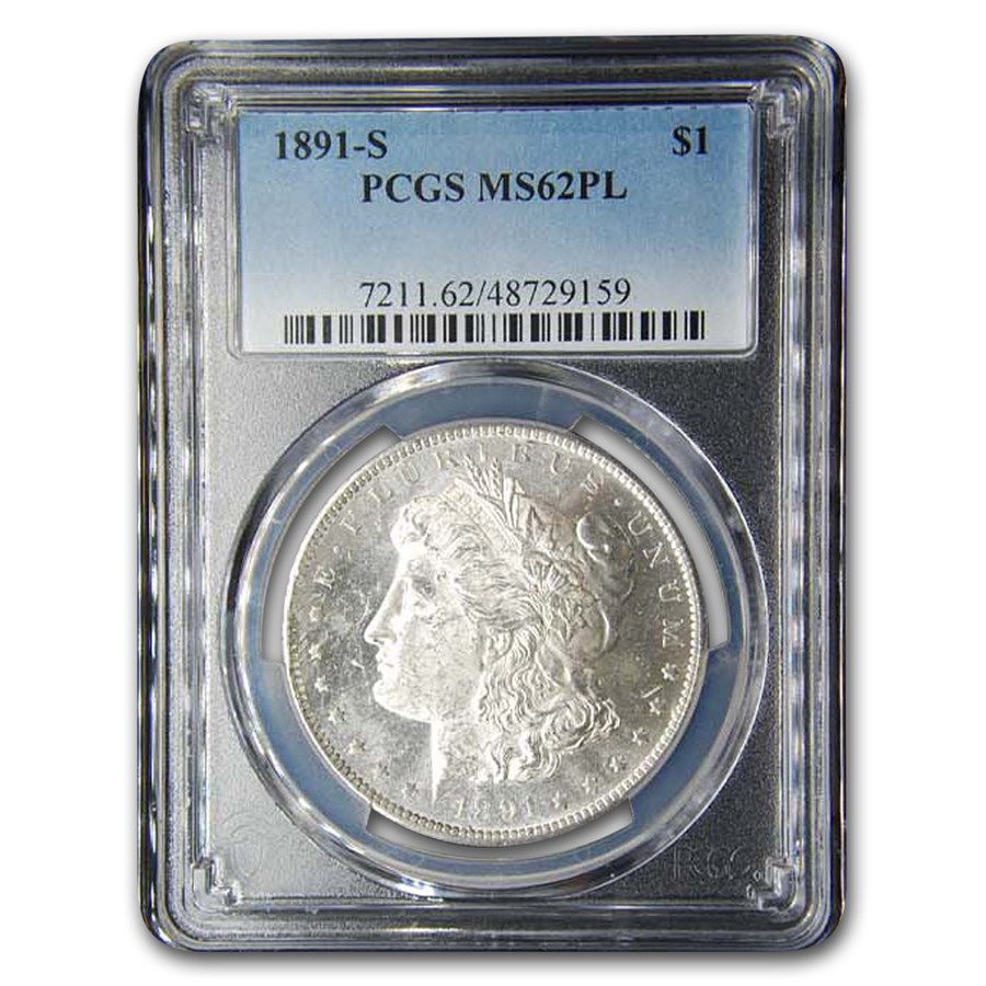 1891-S Morgan Dollar MS-62 PCGS (PL)