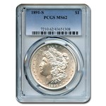 1891-S Morgan Dollar MS-62 PCGS