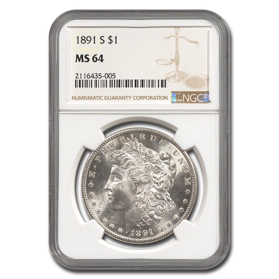 1891-S Morgan Dollar MS-64 NGC