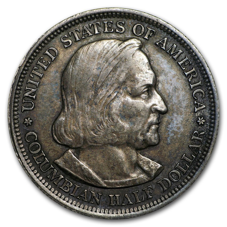 1892-1893 Columbian Expo Silver Half Dollar Avg Circ