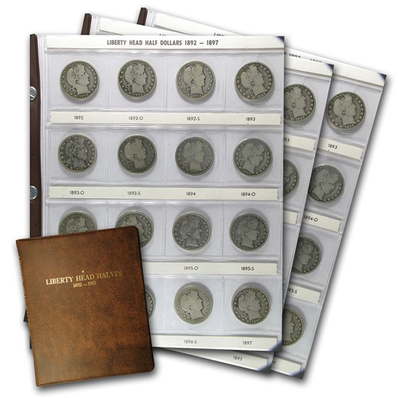 Buy 1892-1916 Complete Barber Set - Dimes, Quarters, Halves in Albums ...