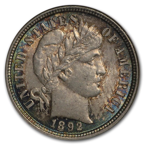 Buy 1892 Barber Dime MS-63 NGC (Toned) | APMEX