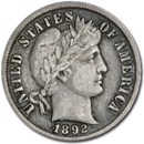 1892 Barber Dime VF