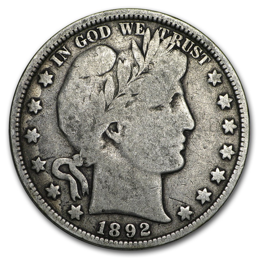 1892 Barber Half Dollar VG