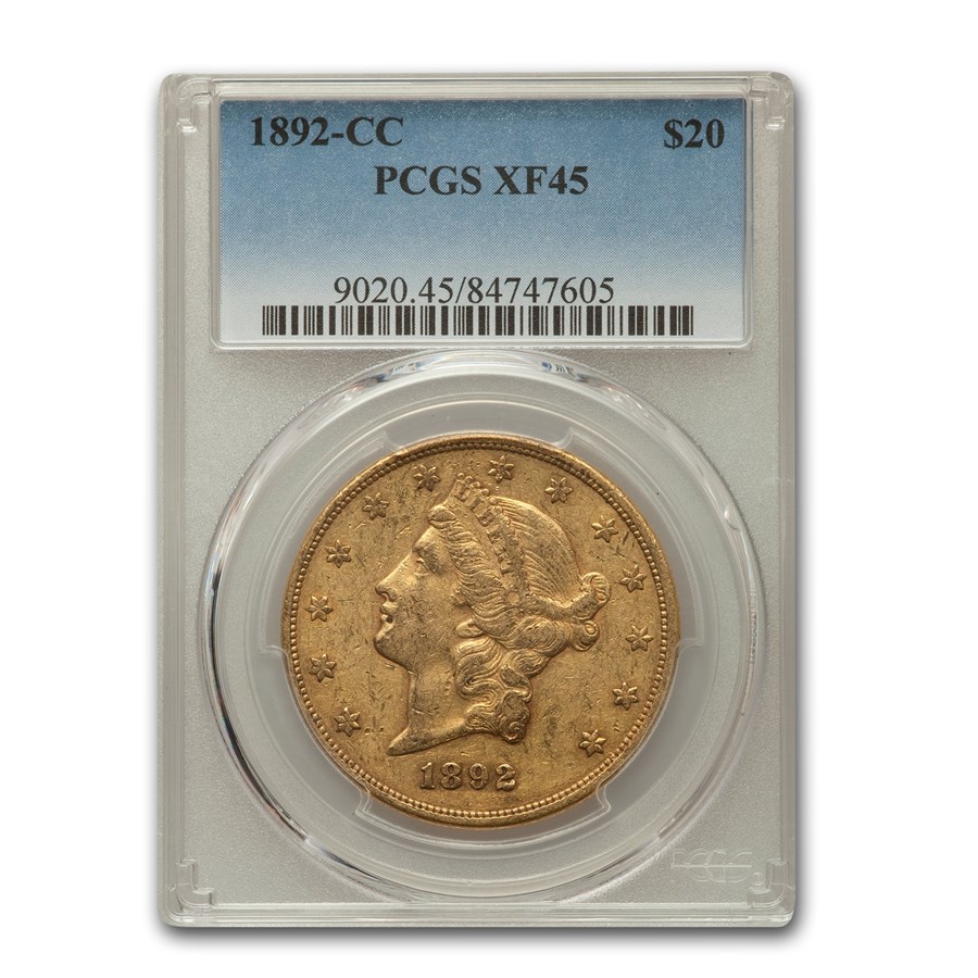 Buy 1892-CC $20 Liberty Gold Double Eagle XF-45 PCGS | APMEX