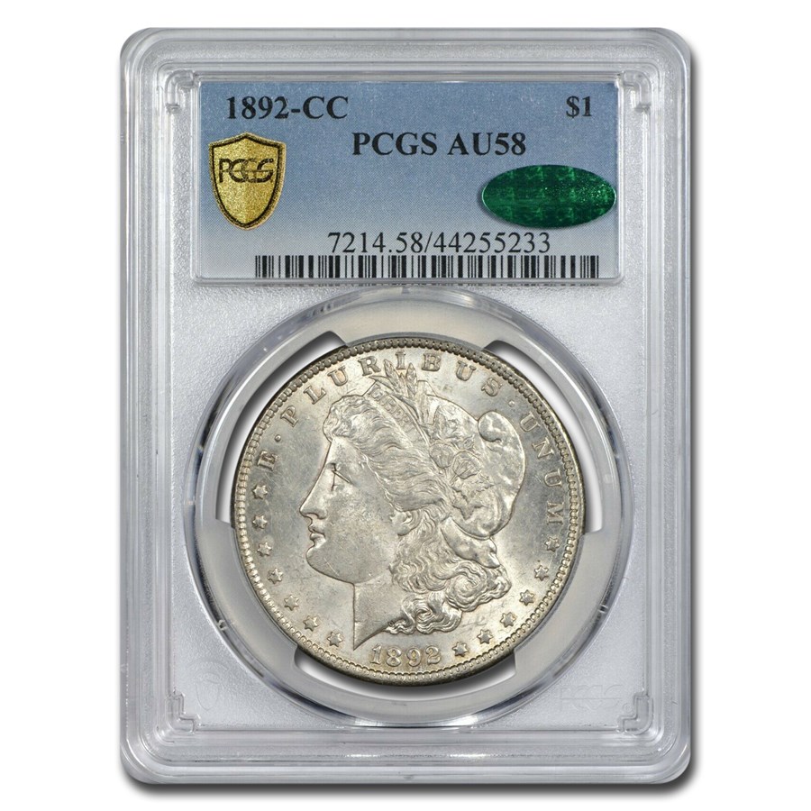 Buy 1892-CC Morgan Dollar AU-58 PCGS CAC | APMEX