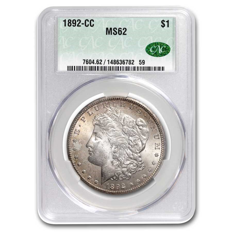 1892-CC Morgan Dollar MS-62 CACG