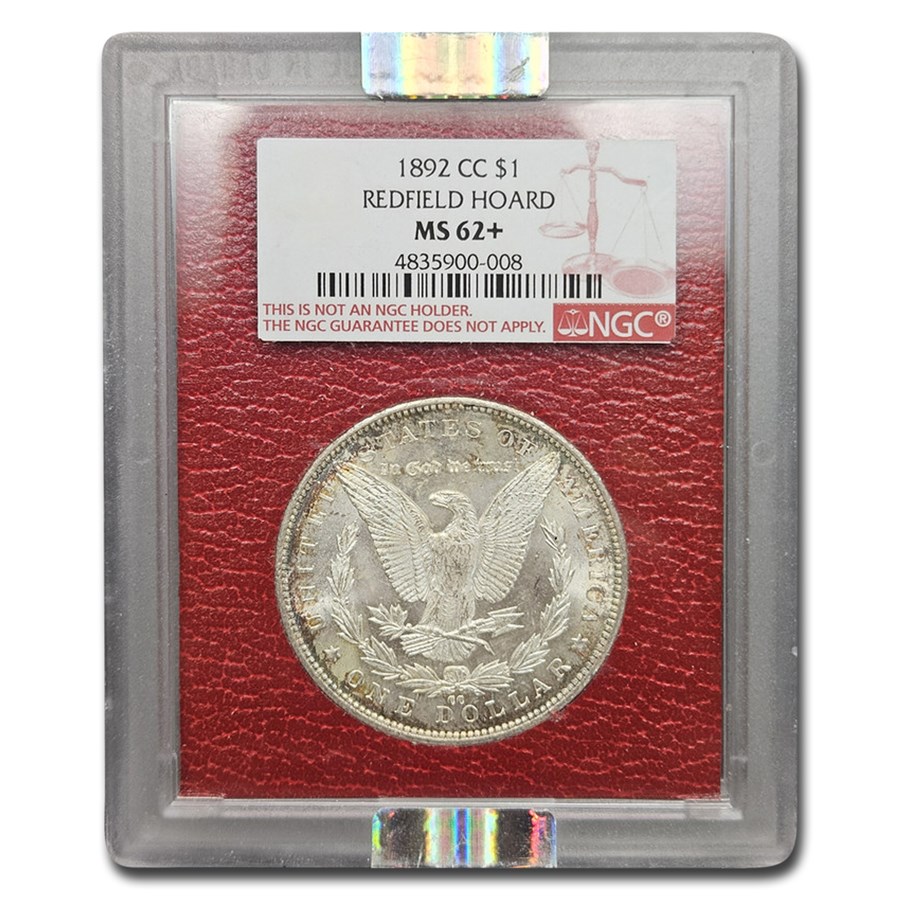 1892-CC Morgan Dollar MS-62+ NGC (Redfield Hoard)