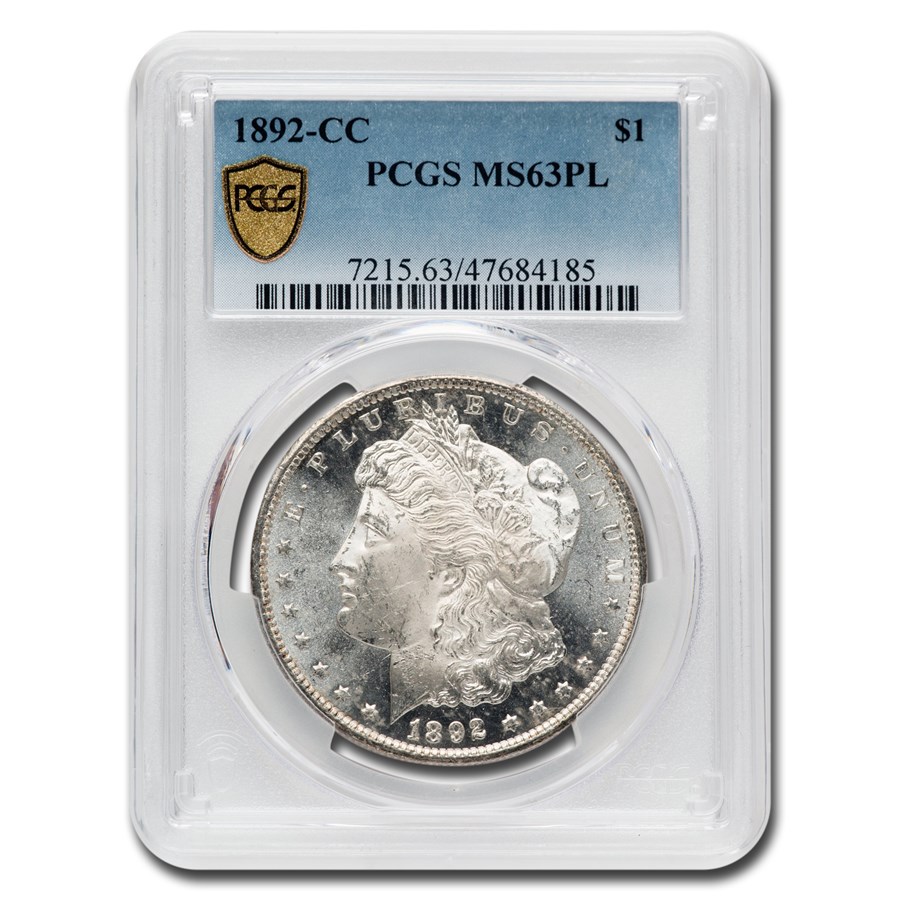 1892-CC Morgan Dollar MS-63 PL PCGS