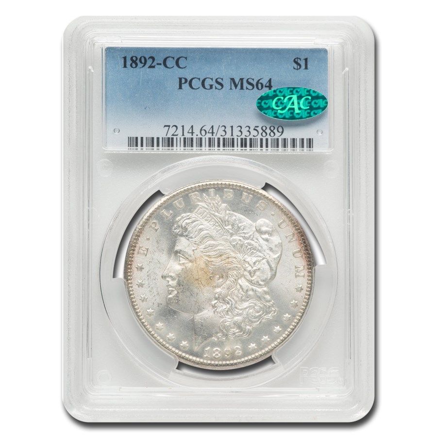 Buy 1892-CC Morgan Dollar MS-64 PCGS CAC | APMEX