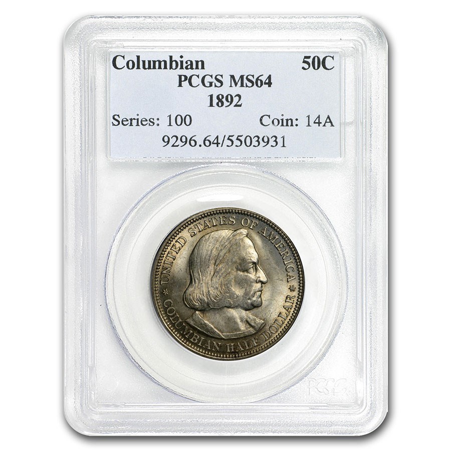 1892 Columbian Expo Half Dollar MS-64 PCGS