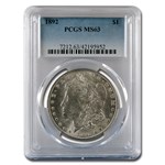 1892 Morgan Dollar MS-63 PCGS