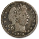 1892-O Barber Quarter Good/VG