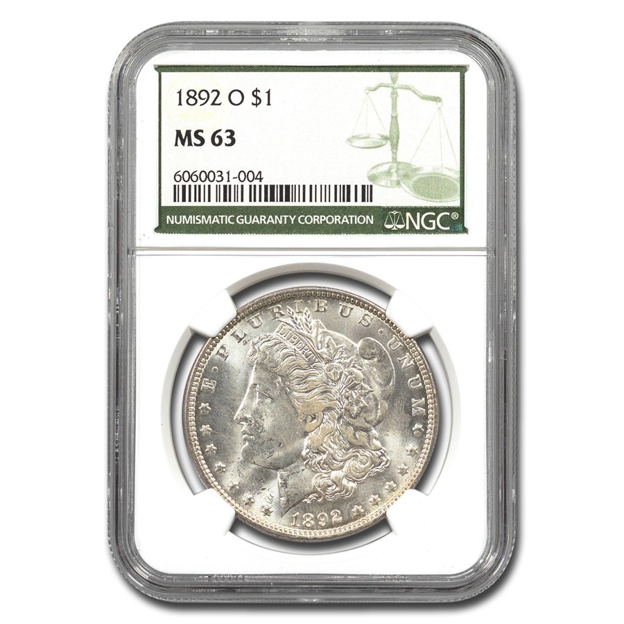 1892-O Morgan Dollar MS-63 NGC (Green Label)