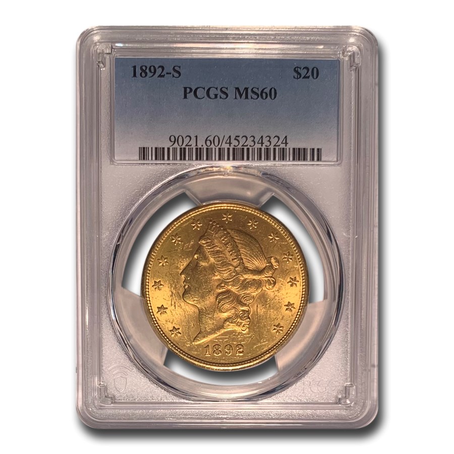 Buy 1892-S $20 Liberty Gold Double Eagle MS-60 PCGS | APMEX