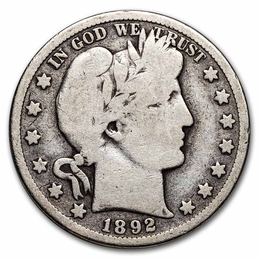 1892-S Barber Half Dollar Good