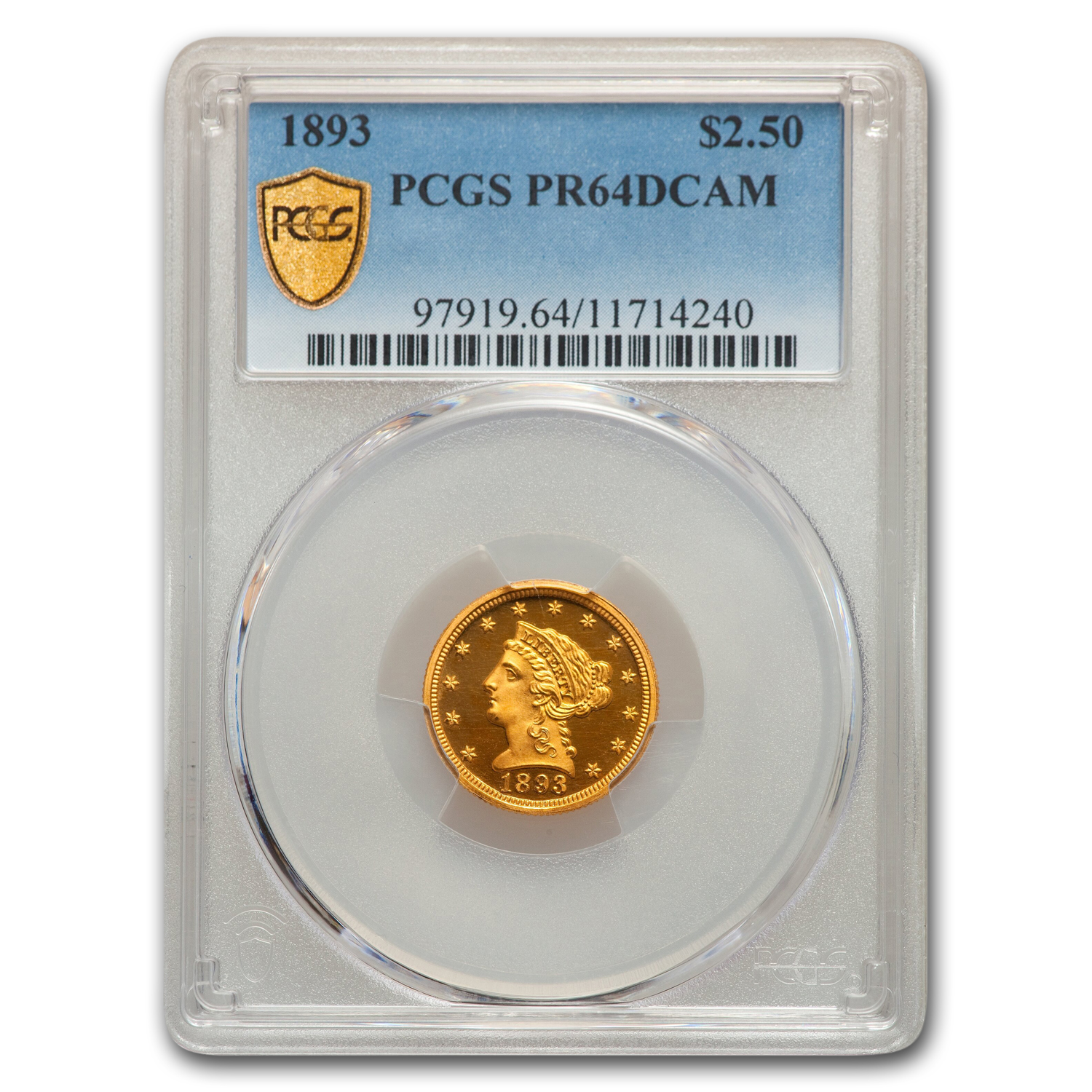 アンティークコイン 硬貨 1900 2 1/2 PCGS PR 64 DCAM ex: D.L.