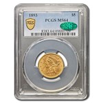 1893 $5 Liberty Gold Half Eagle MS-64 PCGS CAC