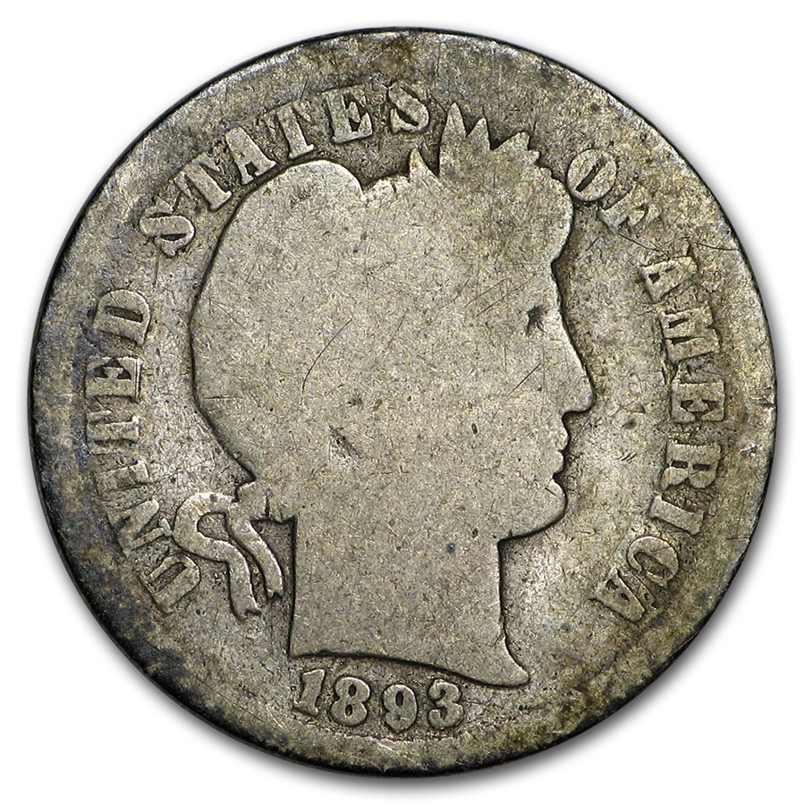 1893 Barber Dime AG