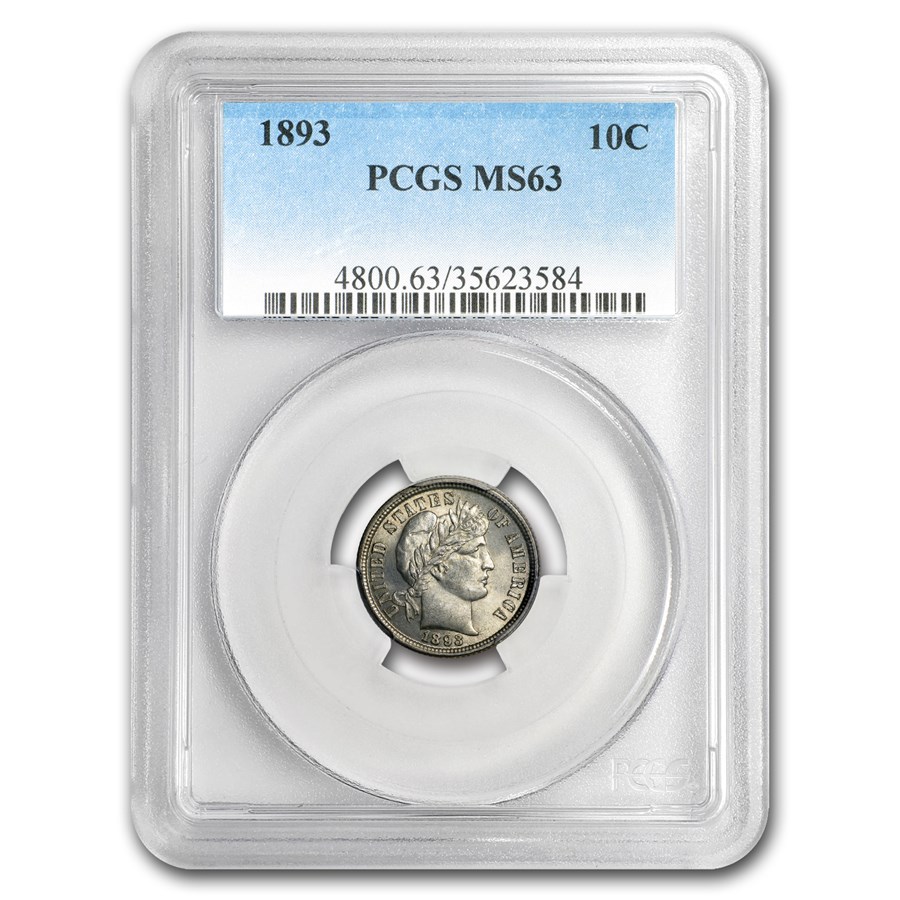 Buy 1893 Barber Dime MS-63 PCGS | APMEX