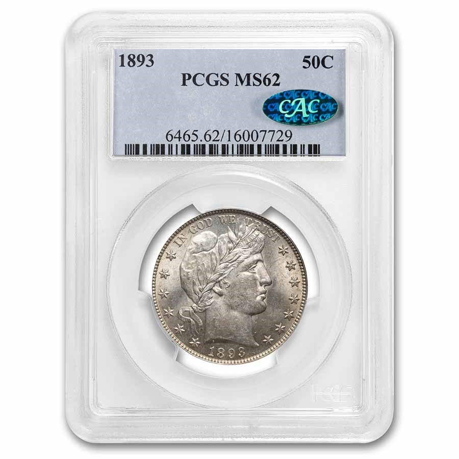 Buy 1893 Barber Half Dollar MS-62 PCGS CAC | APMEX