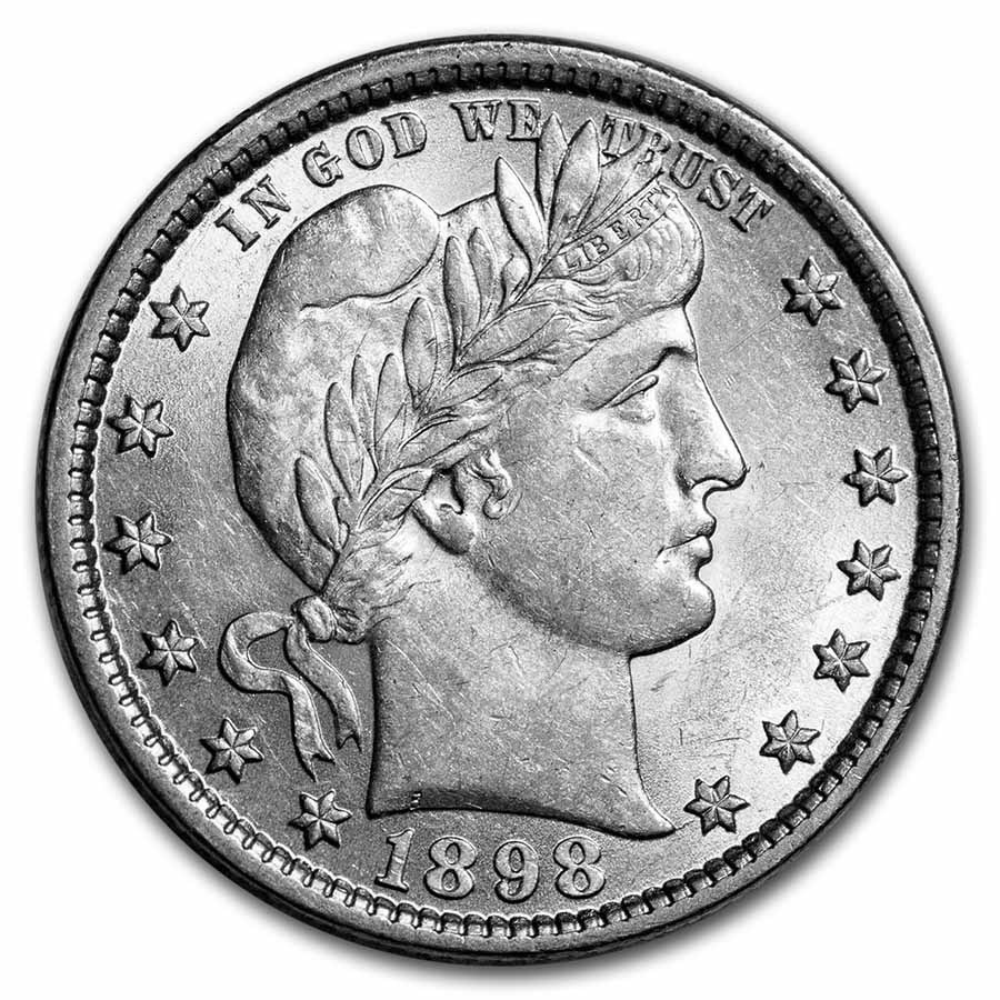 Buy 1893 Barber Quarter Choice Au Apmex