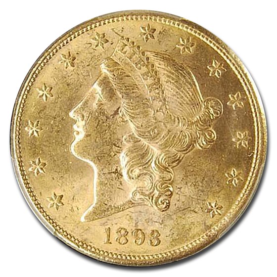 Buy 1893-CC $20 Liberty Gold Double Eagle MS-61 PCGS | APMEX