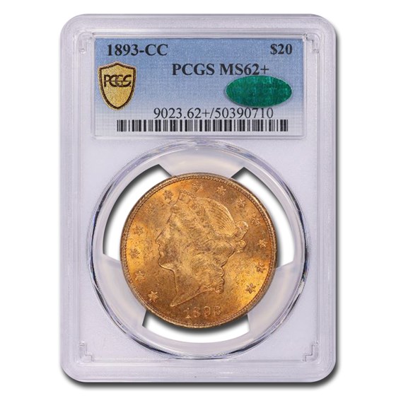 Buy 1893-CC $20 Liberty Gold Double Eagle MS-62+ PCGS CAC | APMEX