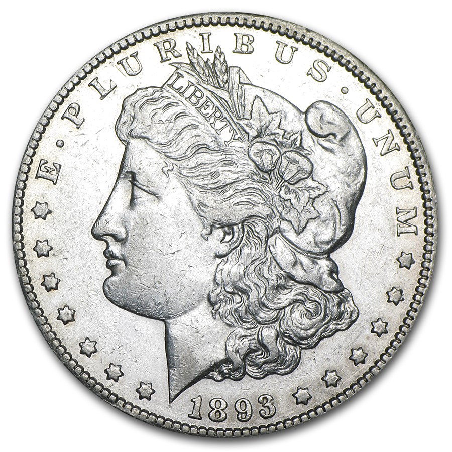 1893-CC Morgan Dollar AU