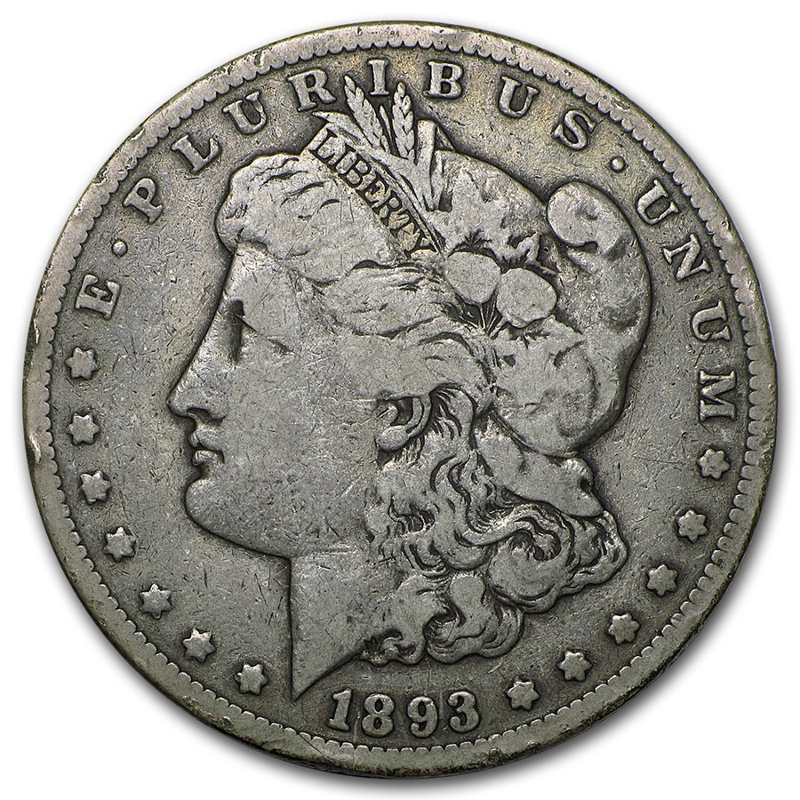 1893-CC Morgan Dollar Fine