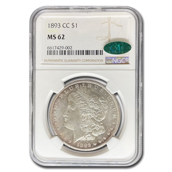 Buy 1893-CC Morgan Dollar MS-62 NGC CAC | APMEX