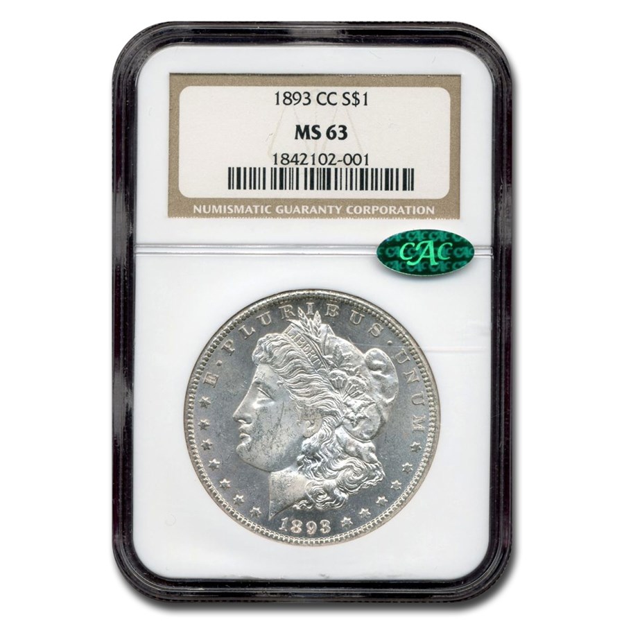 Buy 1893-CC Morgan Dollar MS-63 NGC CAC | APMEX