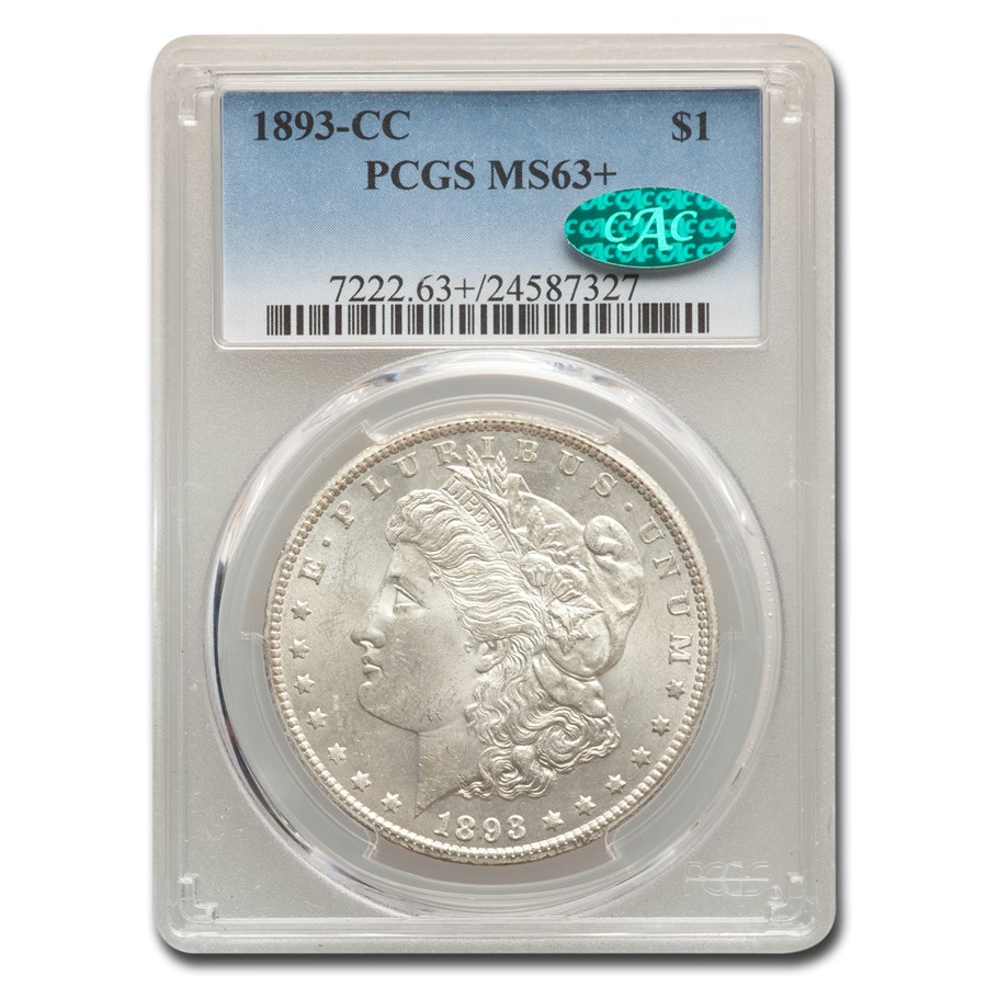 Buy 1893-CC Morgan Dollar MS-63+ PCGS CAC | APMEX