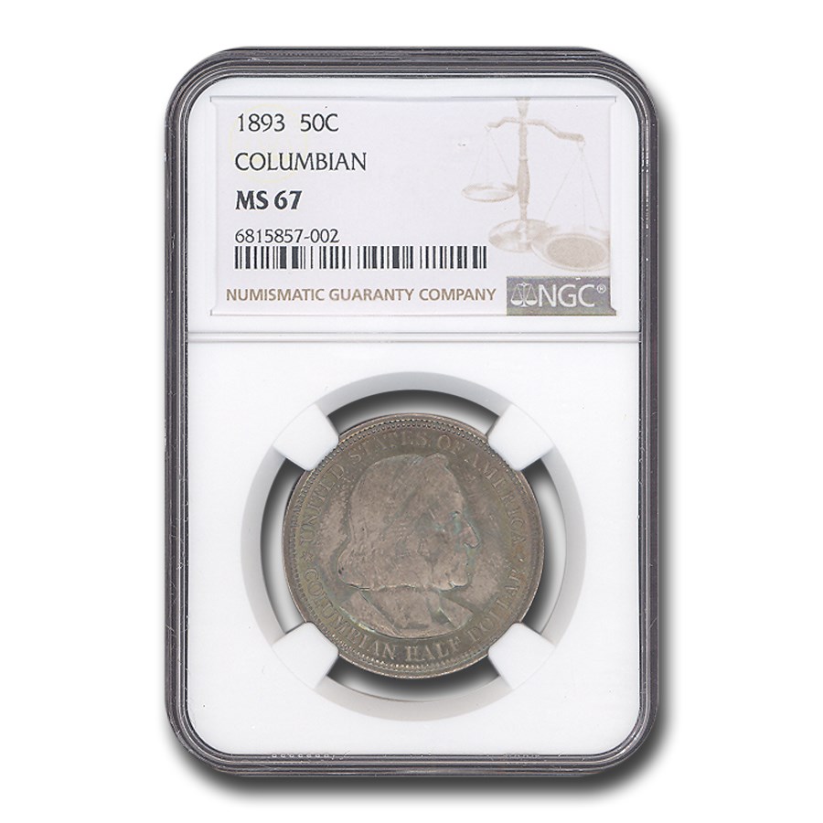 1893 Columbian Expo Half Dollar Commem MS-67 NGC