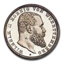 1893-F Germany Silver 5 Mark Wilhelm II PF-65 UCAM NGC