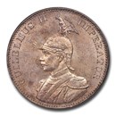 1893 German East Africa Silver 2 Rupien MS-63 NGC