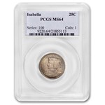 1893 Isabella Quarter MS-64 PCGS